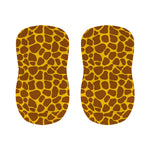 Yellow Brown Giraffe Pattern Print Bar Stool Covers