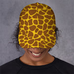 Yellow Brown Giraffe Pattern Print Baseball Cap