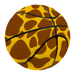 Yellow Brown Giraffe Pattern Print Basketball