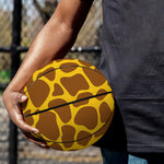 Yellow Brown Giraffe Pattern Print Basketball