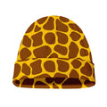Yellow Brown Giraffe Pattern Print Beanie