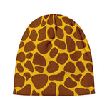 Yellow Brown Giraffe Pattern Print Beanie