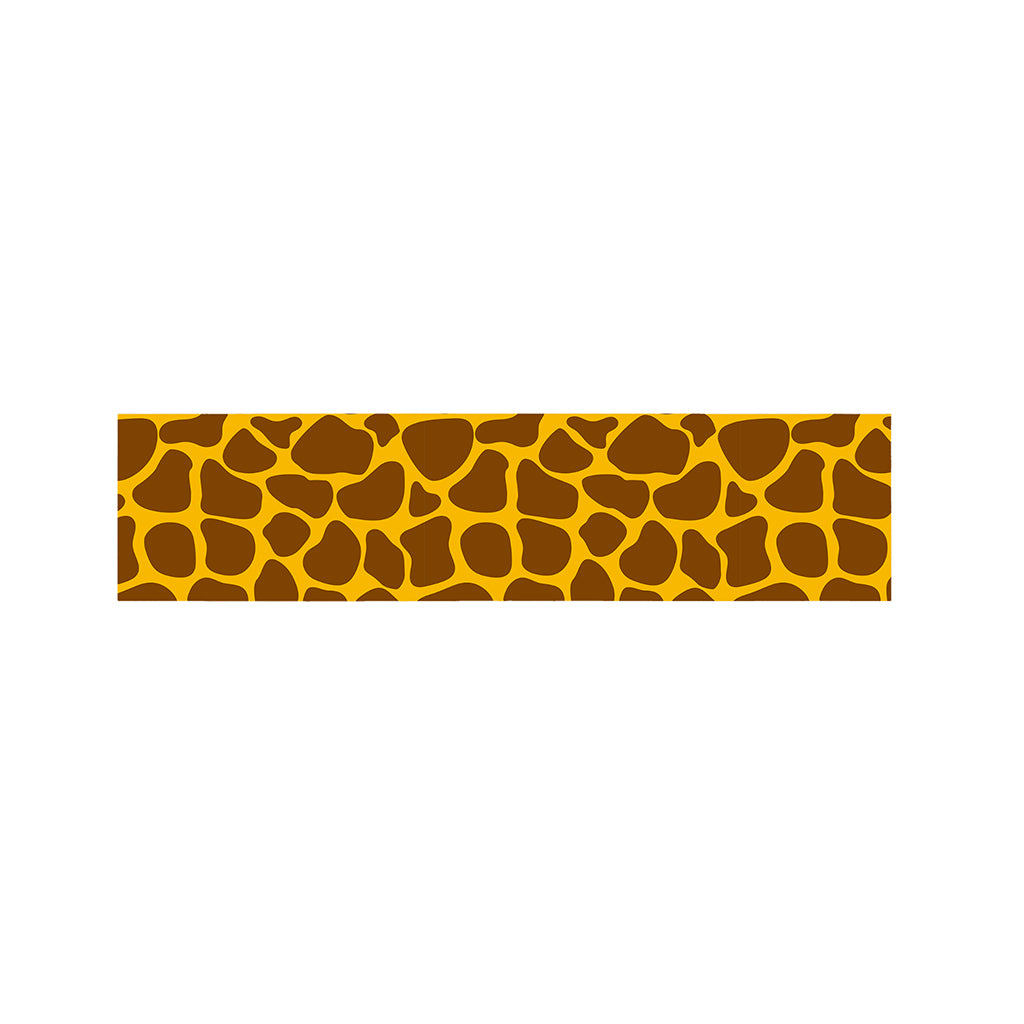 Yellow Brown Giraffe Pattern Print Bed Runner
