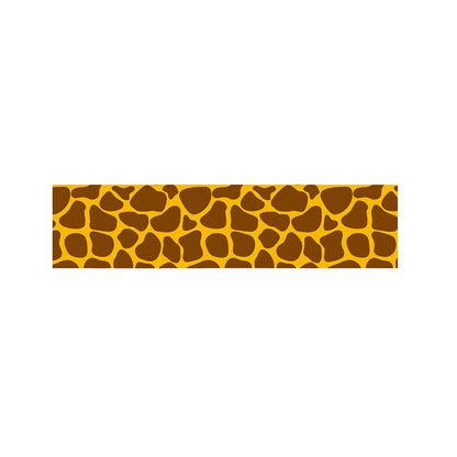 Yellow Brown Giraffe Pattern Print Bed Runner
