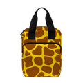 Yellow Brown Giraffe Pattern Print Bible Tote Bag
