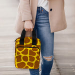 Yellow Brown Giraffe Pattern Print Bible Tote Bag