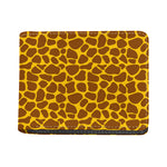 Yellow Brown Giraffe Pattern Print Bifold Wallet