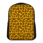 Yellow Brown Giraffe Pattern Print Casual Backpack