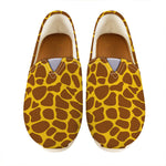 Yellow Brown Giraffe Pattern Print Casual Shoes