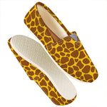 Yellow Brown Giraffe Pattern Print Casual Shoes