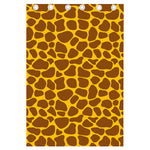 Yellow Brown Giraffe Pattern Print Curtain
