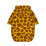 Yellow Brown Giraffe Pattern Print Dog Zip Up Hoodie
