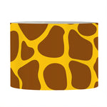 Yellow Brown Giraffe Pattern Print Drum Lamp Shade