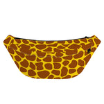 Yellow Brown Giraffe Pattern Print Fanny Pack
