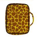 Yellow Brown Giraffe Pattern Print Front Pocket Bible Bag
