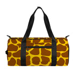 Yellow Brown Giraffe Pattern Print Gym Bag