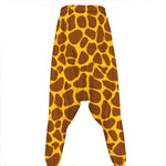 Yellow Brown Giraffe Pattern Print Hammer Pants