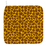 Yellow Brown Giraffe Pattern Print Hand Towel