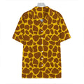 Yellow Brown Giraffe Pattern Print Hawaiian Shirt