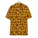Yellow Brown Giraffe Pattern Print Hawaiian Shirt