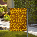 Yellow Brown Giraffe Pattern Print House Flag