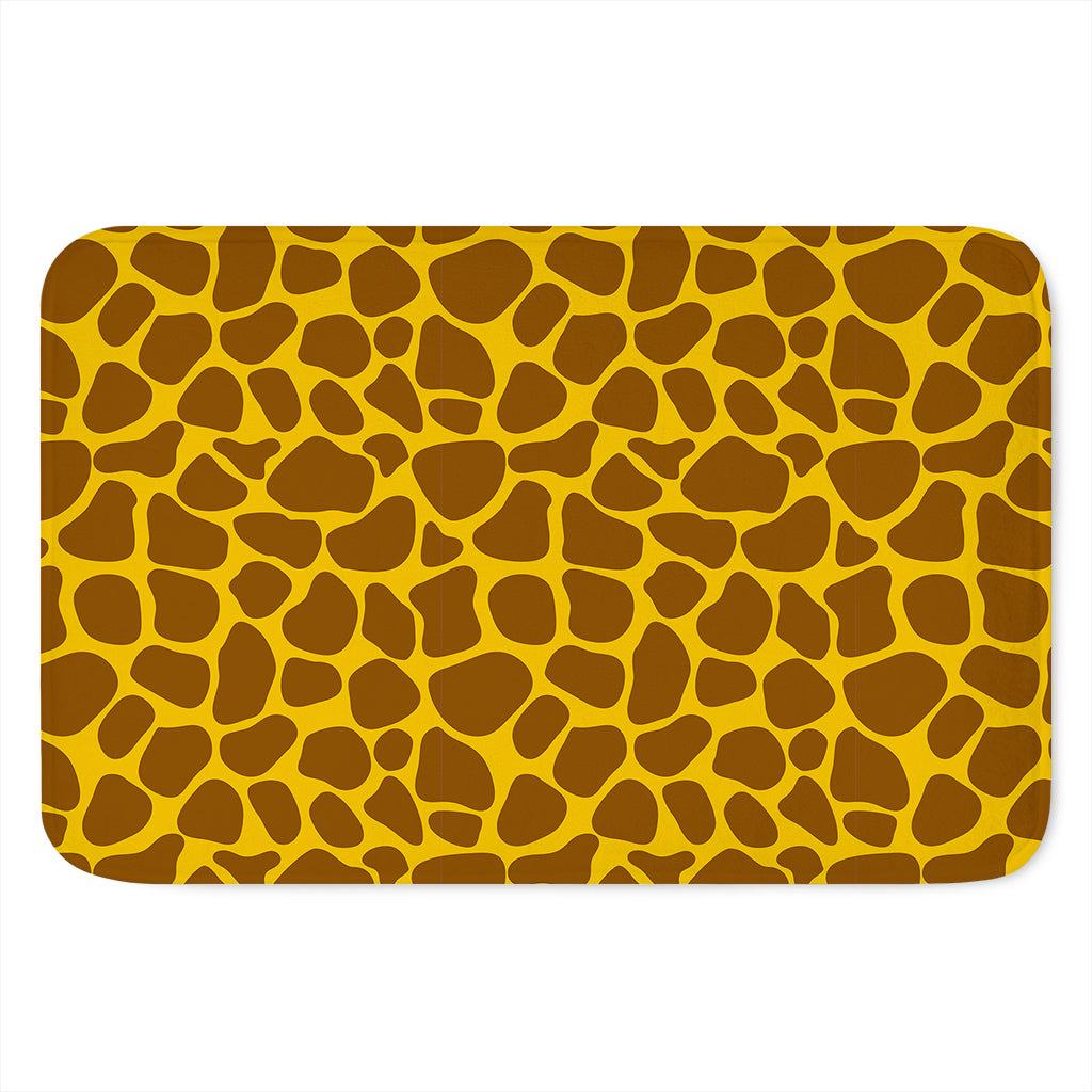 Yellow Brown Giraffe Pattern Print Indoor Door Mat