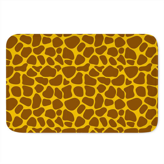 Yellow Brown Giraffe Pattern Print Indoor Door Mat
