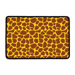 Yellow Brown Giraffe Pattern Print Kitchen Mat