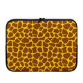 Yellow Brown Giraffe Pattern Print Laptop Sleeve