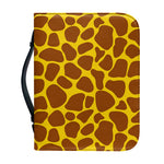 Yellow Brown Giraffe Pattern Print Leather Bible Cover