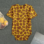 Yellow Brown Giraffe Pattern Print Men's Bodysuit