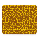 Yellow Brown Giraffe Pattern Print Mouse Pad