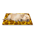 Yellow Brown Giraffe Pattern Print Pet Cooling Mat Cover
