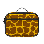 Yellow Brown Giraffe Pattern Print Portable Lunch Bag