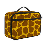 Yellow Brown Giraffe Pattern Print Portable Lunch Bag