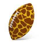 Yellow Brown Giraffe Pattern Print Rugby Ball