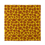 Yellow Brown Giraffe Pattern Print Silk Bandana
