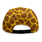 Yellow Brown Giraffe Pattern Print Snapback Cap