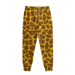 Yellow Brown Giraffe Pattern Print Sweatpants