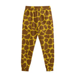 Yellow Brown Giraffe Pattern Print Sweatpants