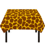 Yellow Brown Giraffe Pattern Print Tablecloth