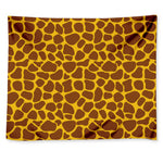 Yellow Brown Giraffe Pattern Print Tapestry