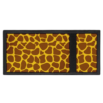 Yellow Brown Giraffe Pattern Print Trifold Wallet