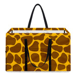 Yellow Brown Giraffe Pattern Print Utility Tote Bag