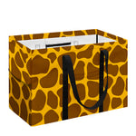 Yellow Brown Giraffe Pattern Print Utility Tote Bag