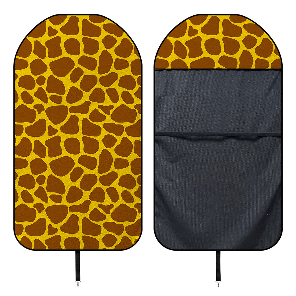 Yellow Brown Giraffe Pattern Print Waterproof Car Seat Cover