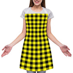 Yellow Buffalo Plaid Print Adjustable Apron