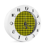 Yellow Buffalo Plaid Print Alarm Clock