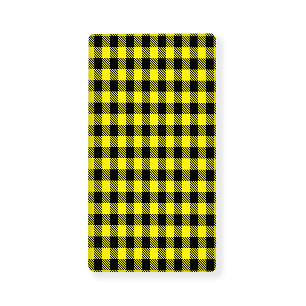 Yellow Buffalo Plaid Print Baby Crib Sheet