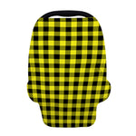 Yellow Buffalo Plaid Print Baby Seat Cover